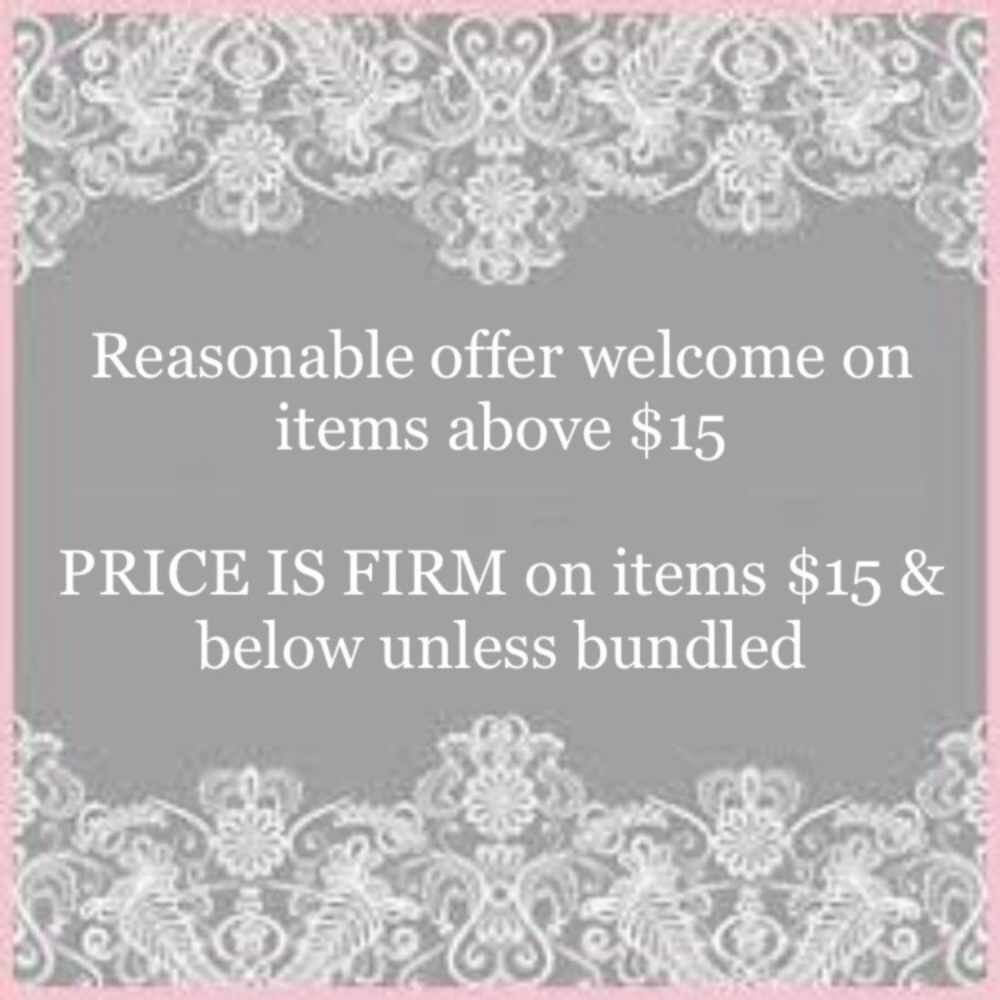 Price is firm on items $15 & under
